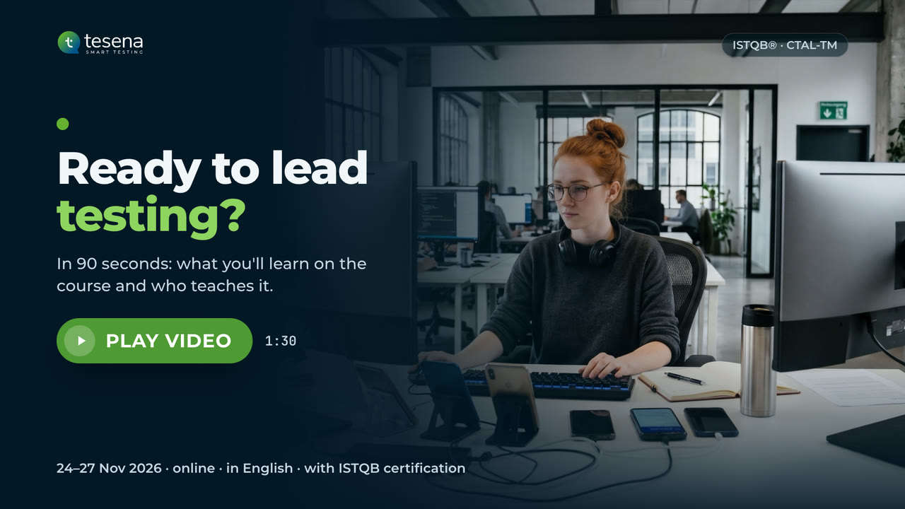 Video: Ready to lead testing? Play video.